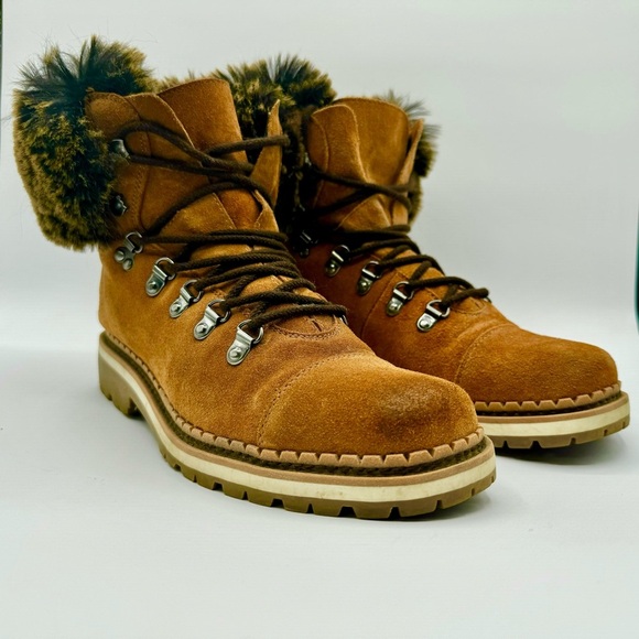 SAM EDELMAN BOWEN FUR LEATHER WINTER BOOTS - US SIZE 9 - Picture 8 of 15